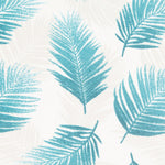 Algodón Resinado Hojas Palmera Turquesa - Ribes y Casals