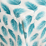 Algodón Resinado Hojas Palmera Turquesa - Ribes y Casals