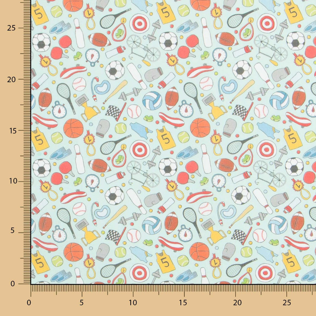 Popelín Sports Verde Agua - Ribes y Casals