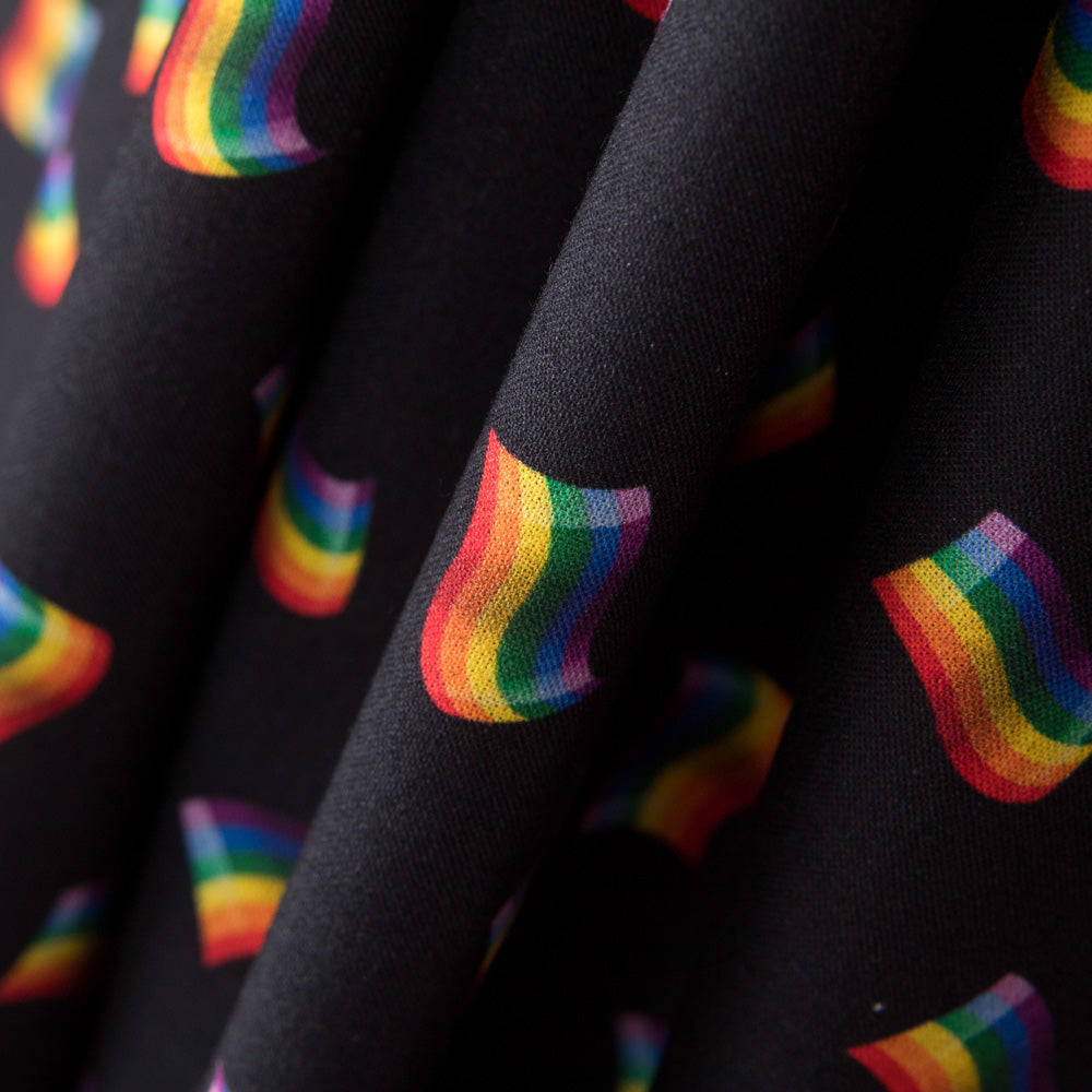 Algodón Banderitas Orgullo Negra - Ribes y Casals