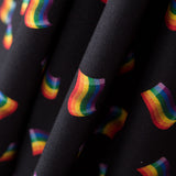 Retal Algodón Banderitas Orgullo Negra 70x145 cm - Ribes y Casals