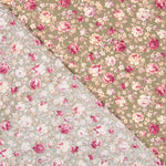 Popelín Flores Cretona Caqui - Ribes y Casals