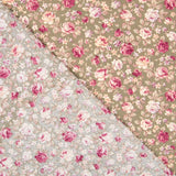 Popelín Flores Cretona Caqui - Ribes y Casals