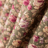 Popelín Flores Cretona Caqui - Ribes y Casals