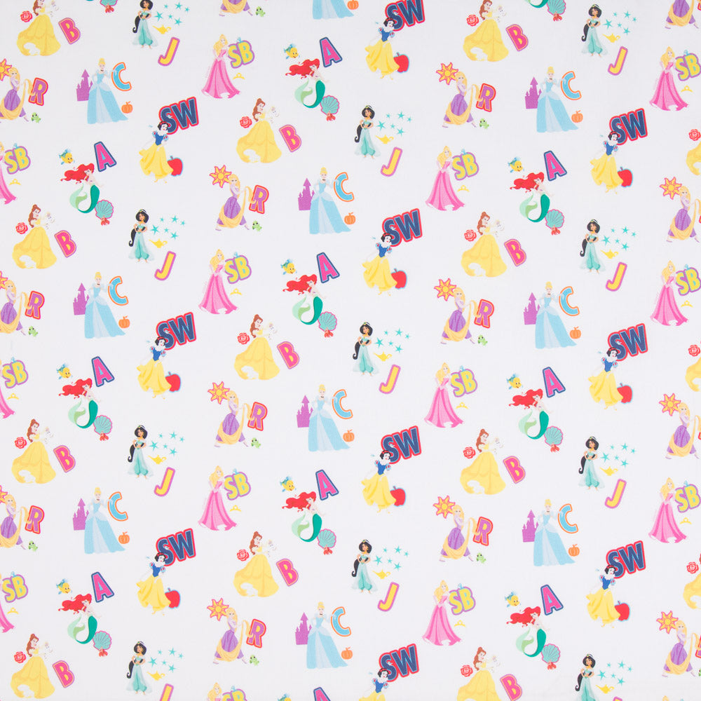 Retal Algodón Disney Princesas Blanca 50x140 cm - Ribes y Casals