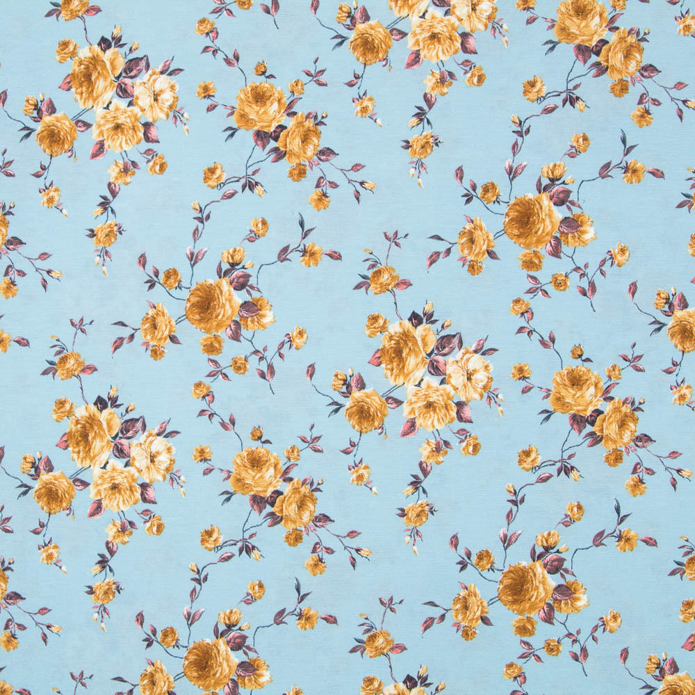 Loneta Estampada Otoño Azul - Ribes y Casals