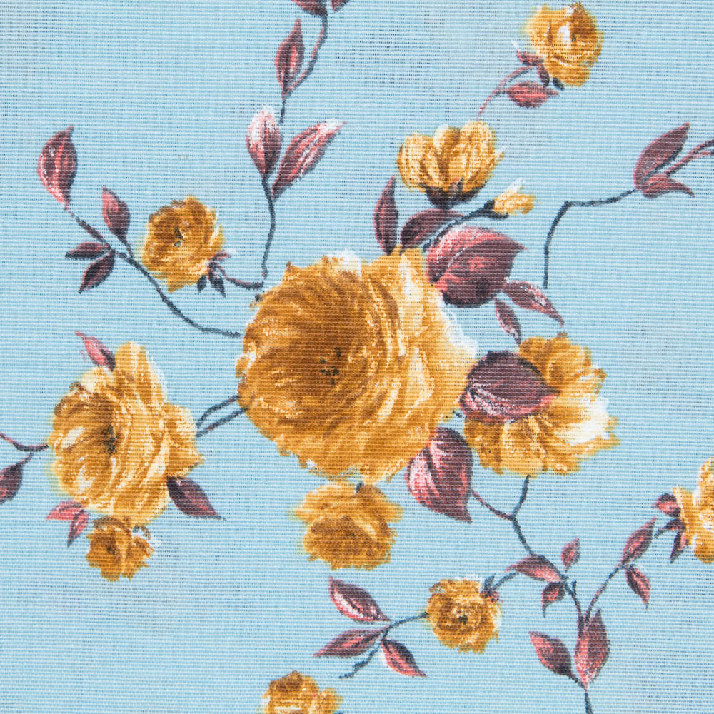 Loneta Estampada Otoño Azul - Ribes y Casals