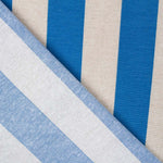 Loneta Estampada Rayas Azul Beige - Ribes y Casals
