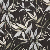 Tela Loneta Estampada Tropic Negro - Ribes y Casals