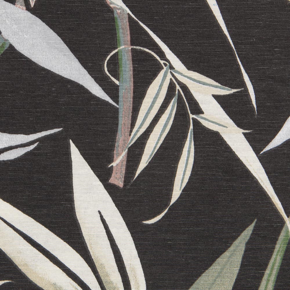Tela Loneta Estampada Tropic Negro - Ribes y Casals