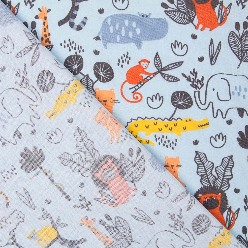 Algodón Zoo Celeste - Ribes y Casals