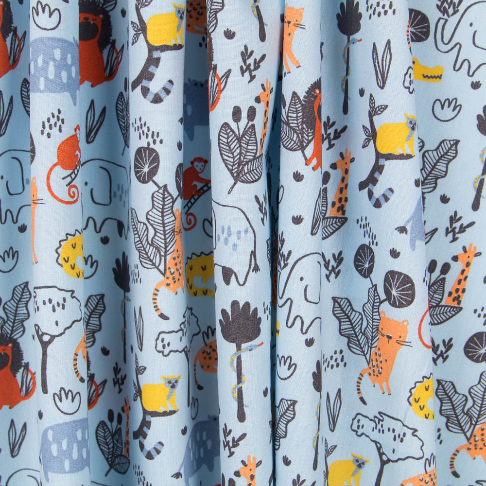 Algodón Zoo Celeste - Ribes y Casals