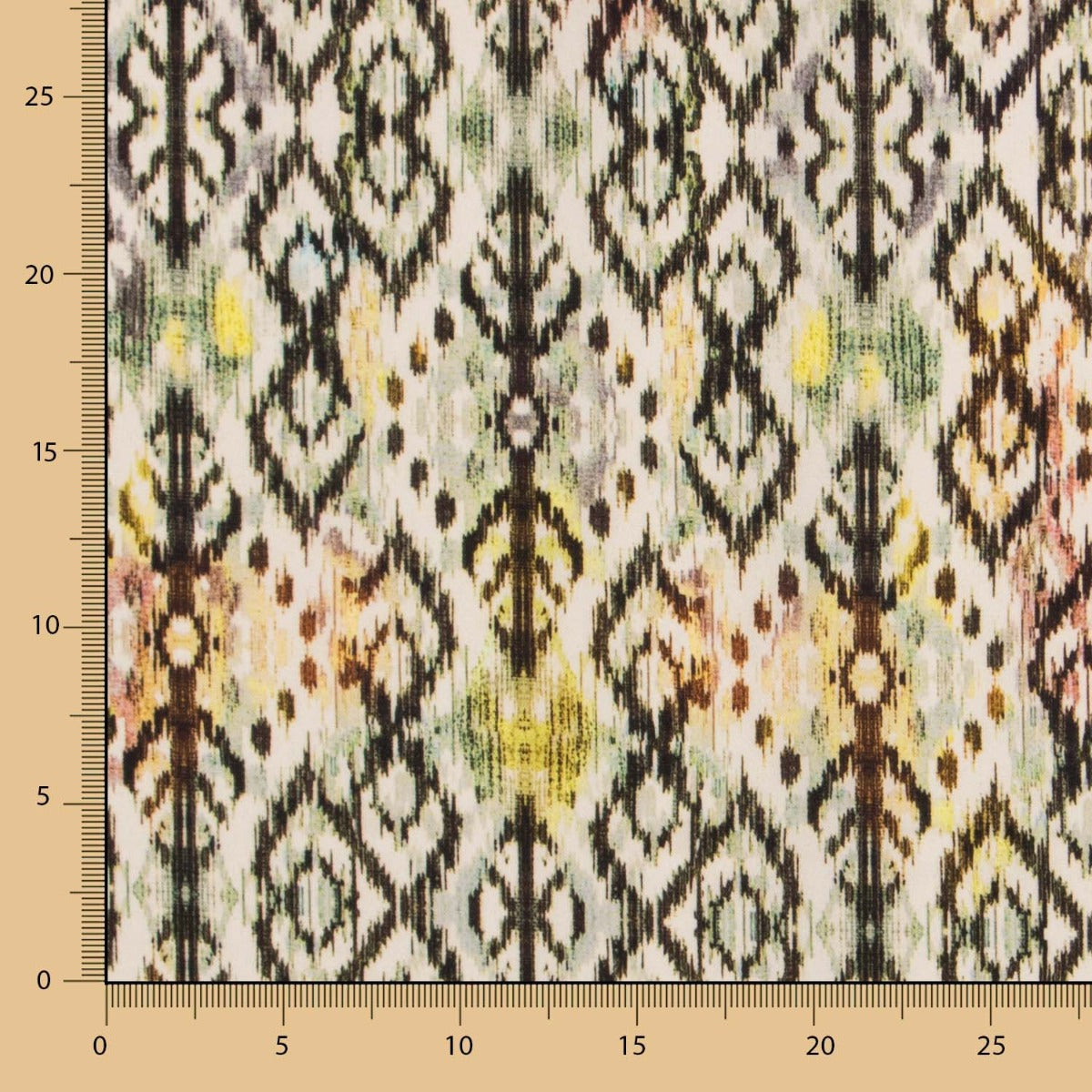 Retal Satén Mate Étnico Verde 40x140 cm - Ribes y Casals