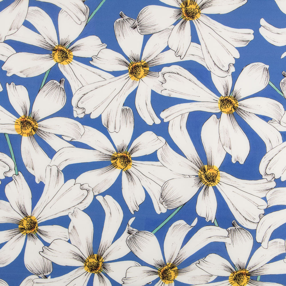 Retal Bielástico Flores Azul 150x140 cm - Ribes y Casals