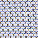 Satén Mate Geométrico Azul - Ribes y Casals