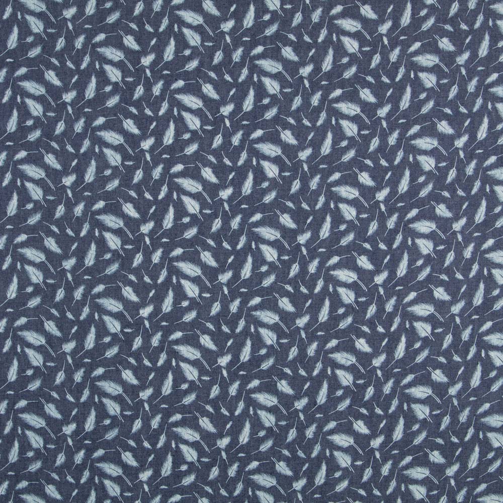 Denim Algodón Oscuro Plumas - Ribes y Casals