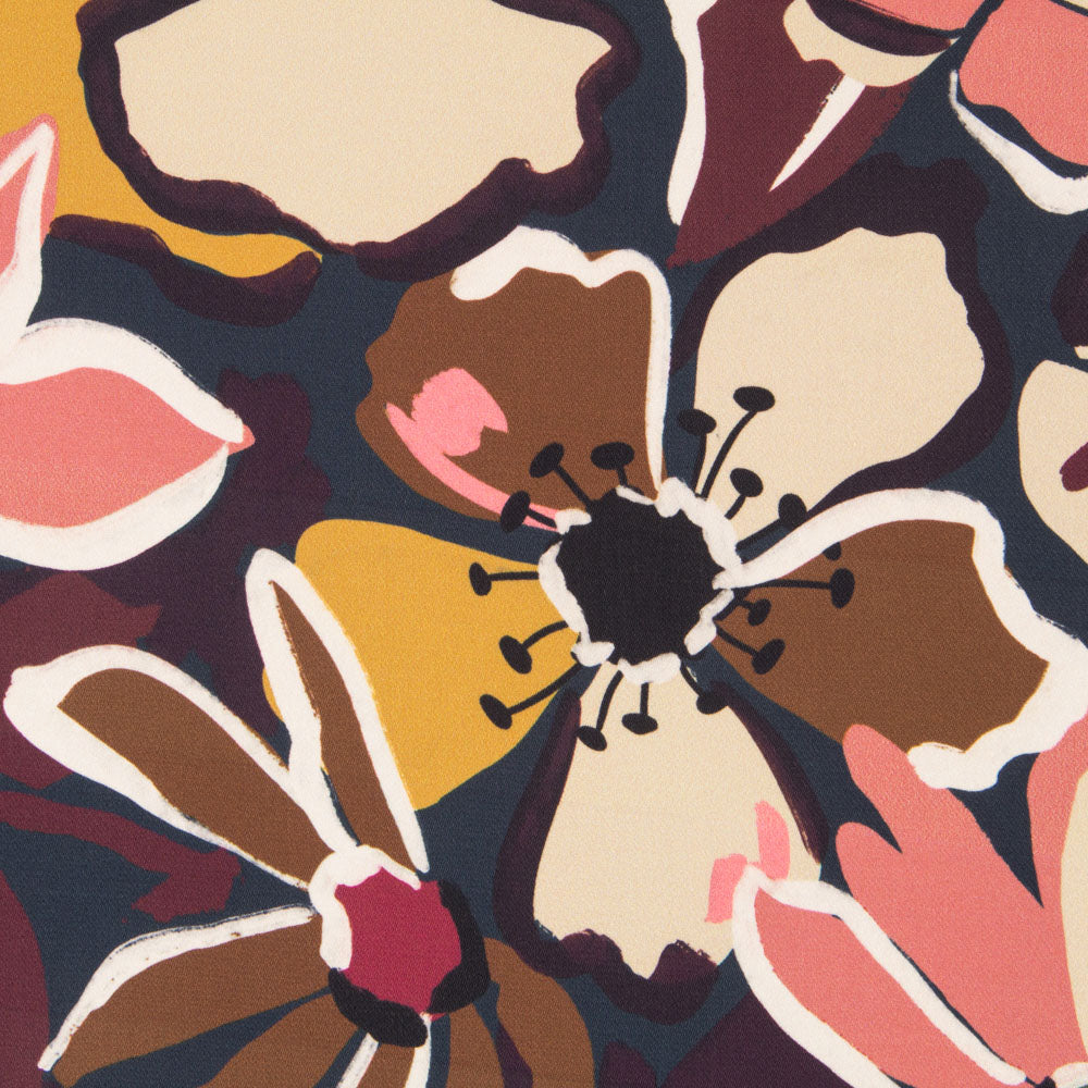 Crepe Fina Botánica Marrón - Ribes y Casals