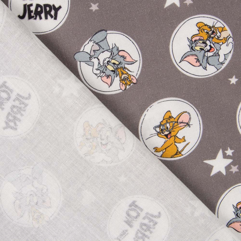 Algodón Tom Jerry Gris - Ribes y Casals