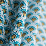 Popelín Algodón Abanico Azules - Ribes y Casals