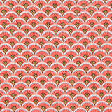 Popelín Algodón Abanico Rojos - Ribes y Casals