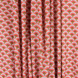 Popelín Algodón Abanico Rojos - Ribes y Casals