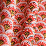 Popelín Algodón Abanico Rojos - Ribes y Casals