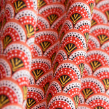 Popelín Algodón Abanico Rojos - Ribes y Casals