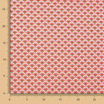 Popelín Algodón Abanico Rojos - Ribes y Casals