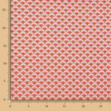 Popelín Algodón Abanico Rojos - Ribes y Casals