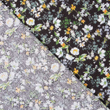 Popelín Algodón Floral Negro - Ribes y Casals