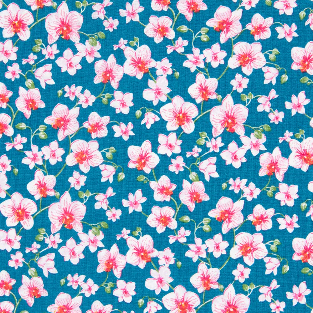 Popelín Algodón Ásia Azul - Ribes y Casals