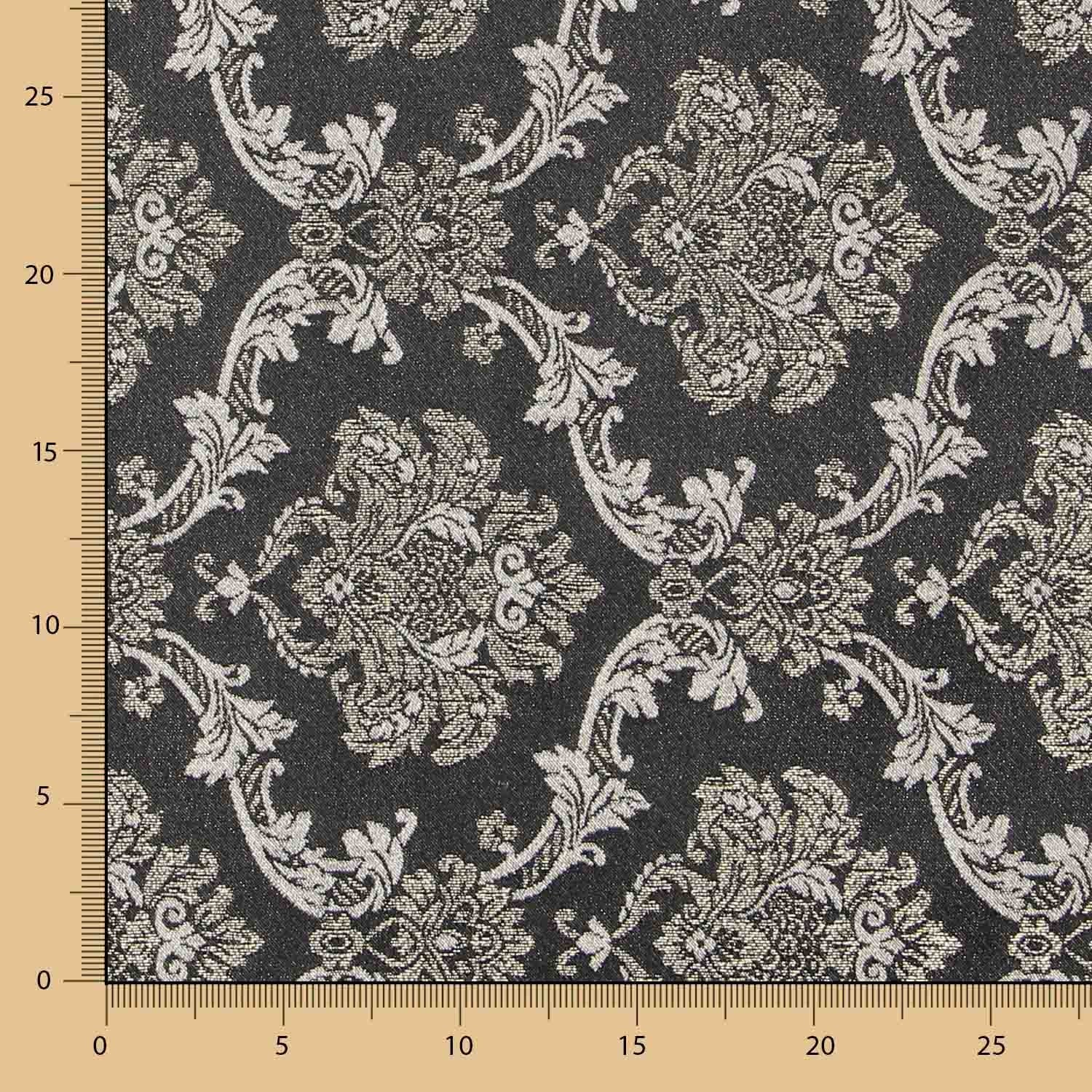 Jacquard Damasco Lúrex Negro Oro - Ribes y Casals
