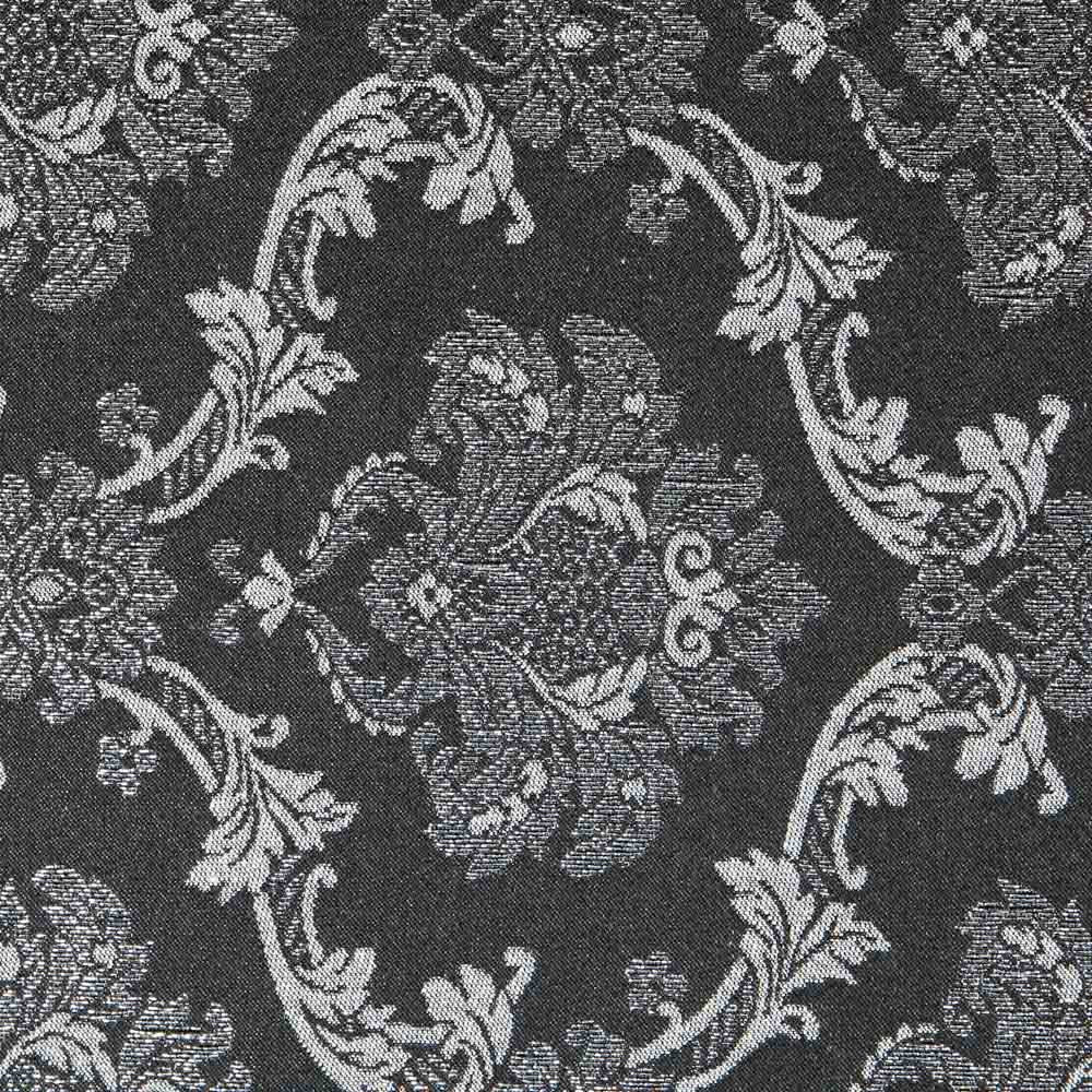 Jacquard Damasco Lúrex Negro Plata - Ribes y Casals