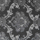 Jacquard Damasco Lúrex Negro Plata - Ribes y Casals