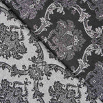 Jacquard Damasco Lúrex Negro Plata - Ribes y Casals