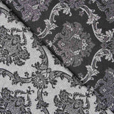 Jacquard Damasco Lúrex Negro Plata - Ribes y Casals
