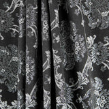 Jacquard Damasco Lúrex Negro Plata - Ribes y Casals