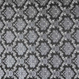 Jacquard Damasco Lúrex Negro Plata - Ribes y Casals