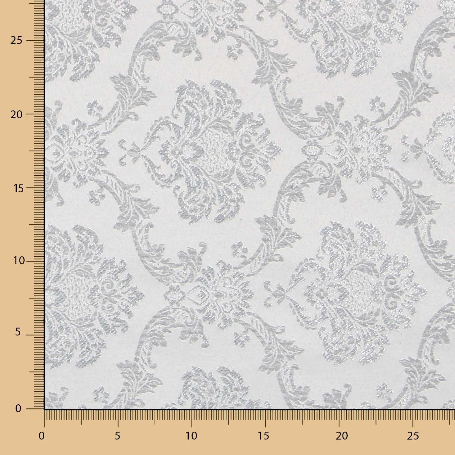 Jacquard Damasco Lúrex Plata - Ribes y Casals