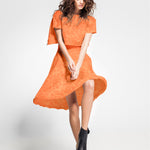 Jacquard Floral Mandarina - Ribes y Casals