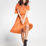 Jacquard Floral Mandarina - Ribes y Casals