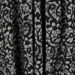 Jacquard Floral Negro Gris - Ribes y Casals