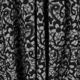Jacquard Floral Negro Gris - Ribes y Casals