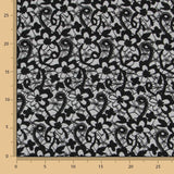 Jacquard Floral Negro Gris - Ribes y Casals