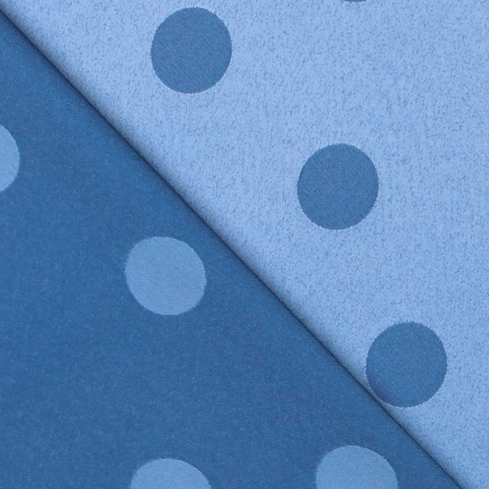 Jacquard Lunares Azul 3cm - Ribes y Casals