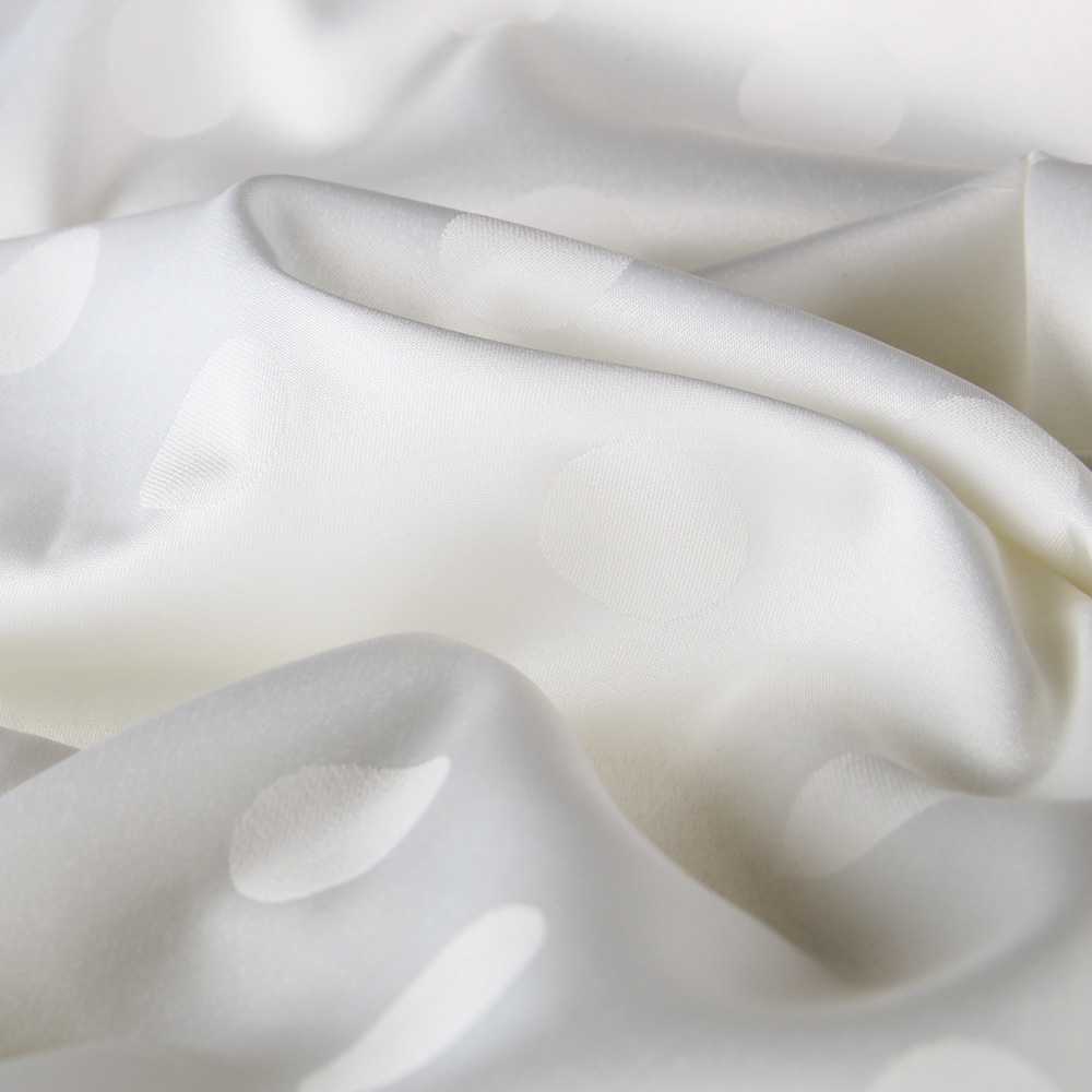 Jacquard Lunares Crudo 3cm - Ribes y Casals