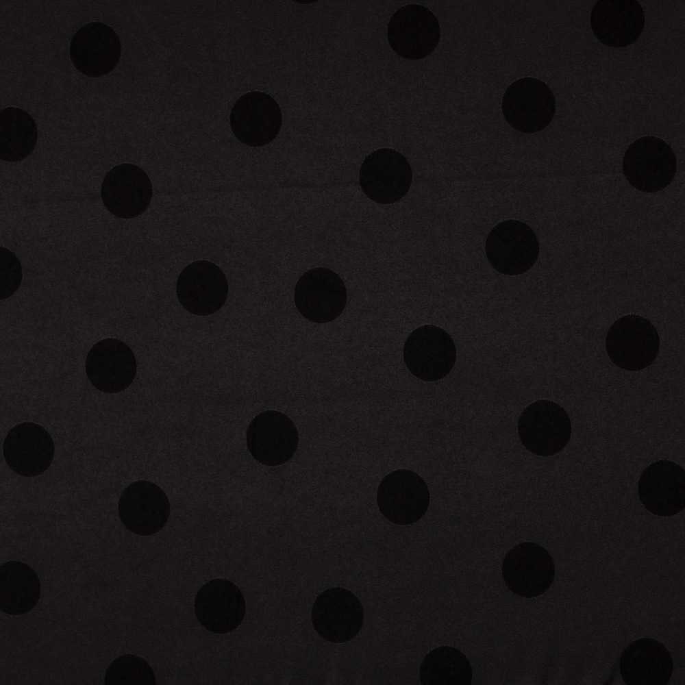 Jacquard Lunares Negro 3cm - Ribes y Casals