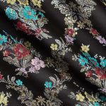 Jacquard Lurex Boquet Negro - Ribes y Casals