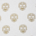Jacquard Lurex Calavera Cruda Oro - Ribes y Casals
