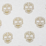 Jacquard Lurex Calavera Cruda Oro - Ribes y Casals